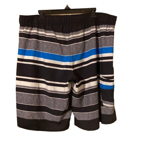 Hang Ten Mesh Lined Drawstring Board Shorts Swim Trunks Striped‎ Men's Size XL - Picture 2 of 10